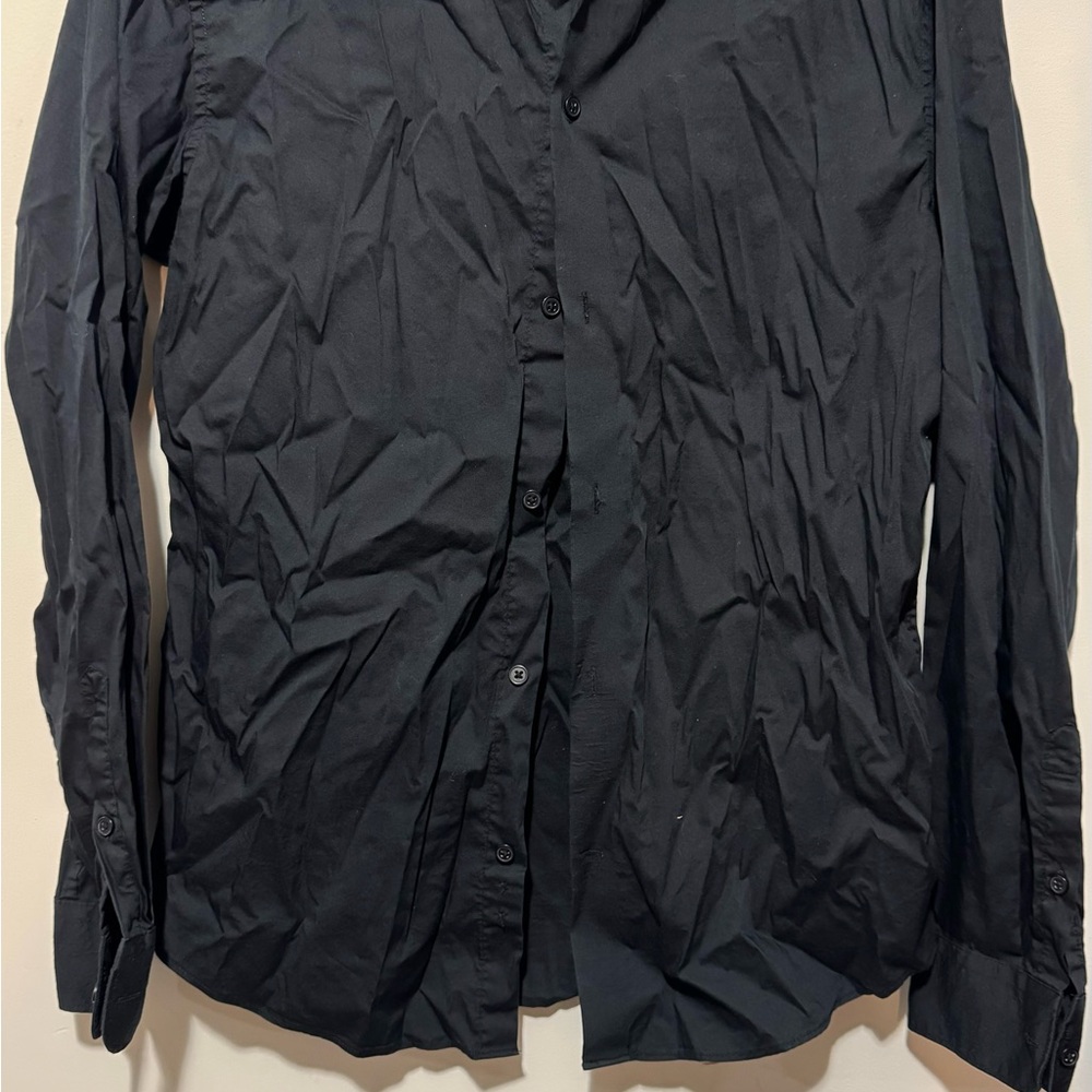Express Black Casual Button Down Shirt